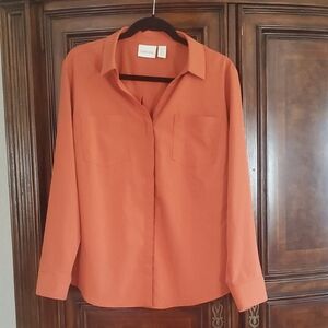 Chico's Bold Orange Blouse